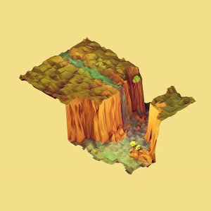 papers.co-ae55-illust-falls-triangle-art-nature-1-wallpaper