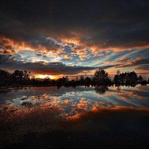 papers.co-ml14-sunset-lake-night-dark-nature-1-wallpaper