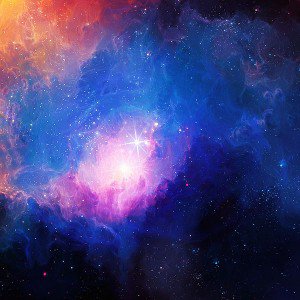 papers.co-mn48-space-aurora-art-star-illust-blue-rainbow-1-wallpaper